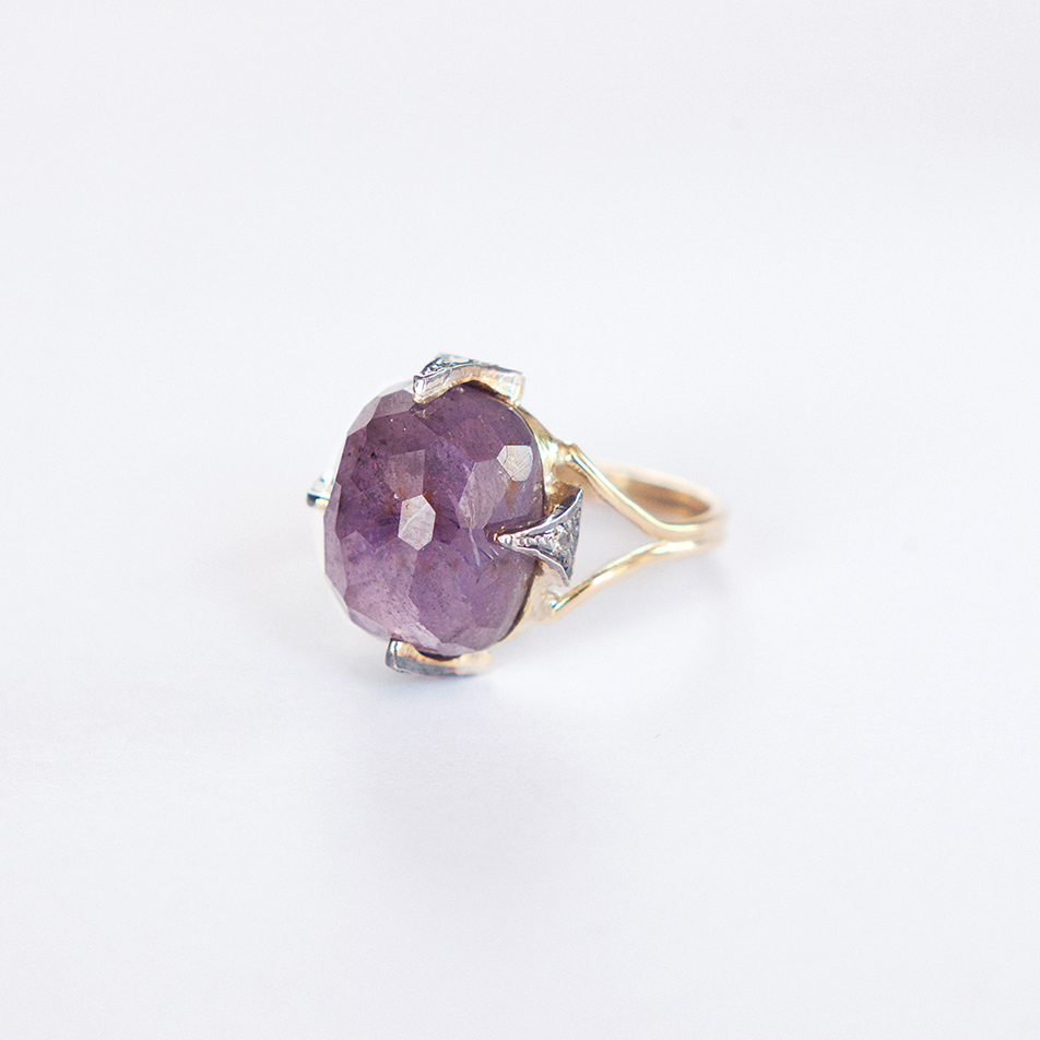 hancfrated spinel ring handmade